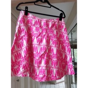 H&M pink and cream linen skirt size 10